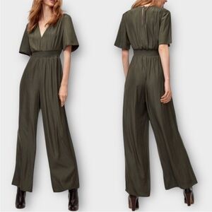 Aritzia Wilfred Illana short sleeve wide leg jumpsuit